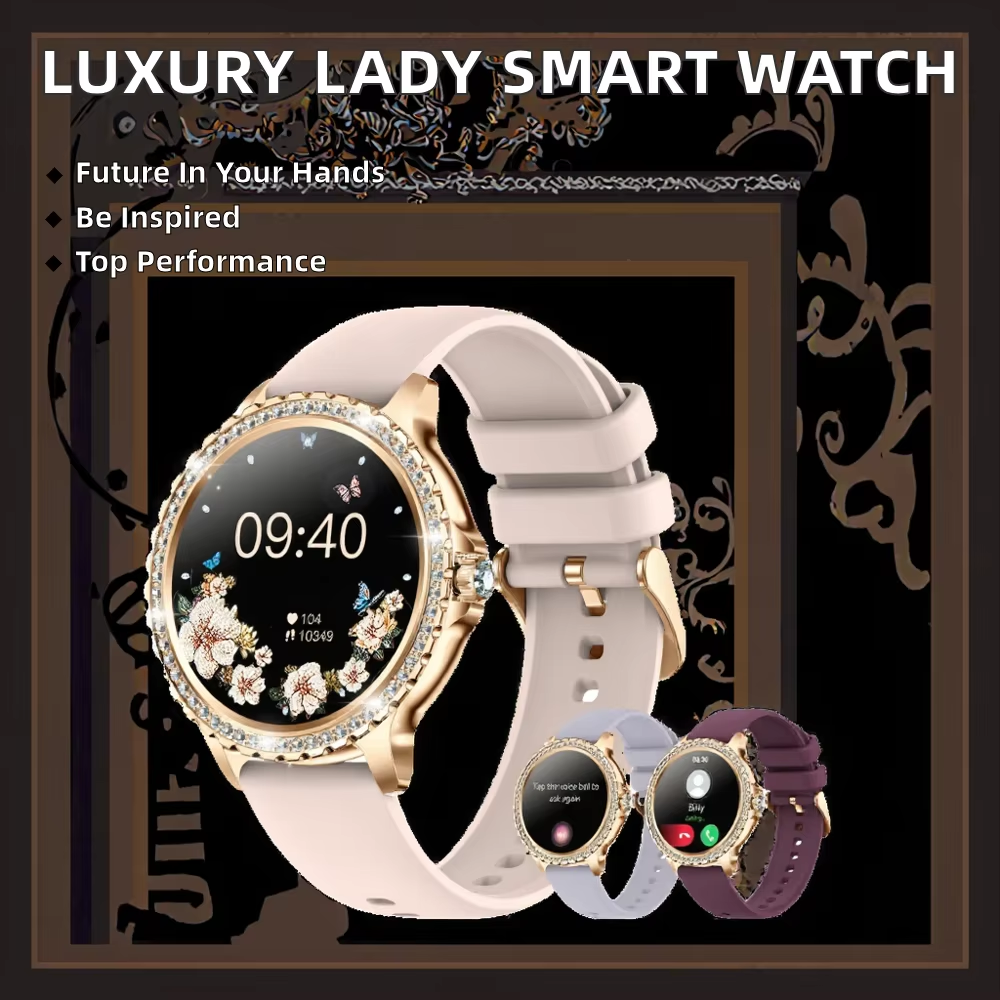 Dellnux I58 luxury Lady Smart Watch — Diamond-studded screen and a fashionable design