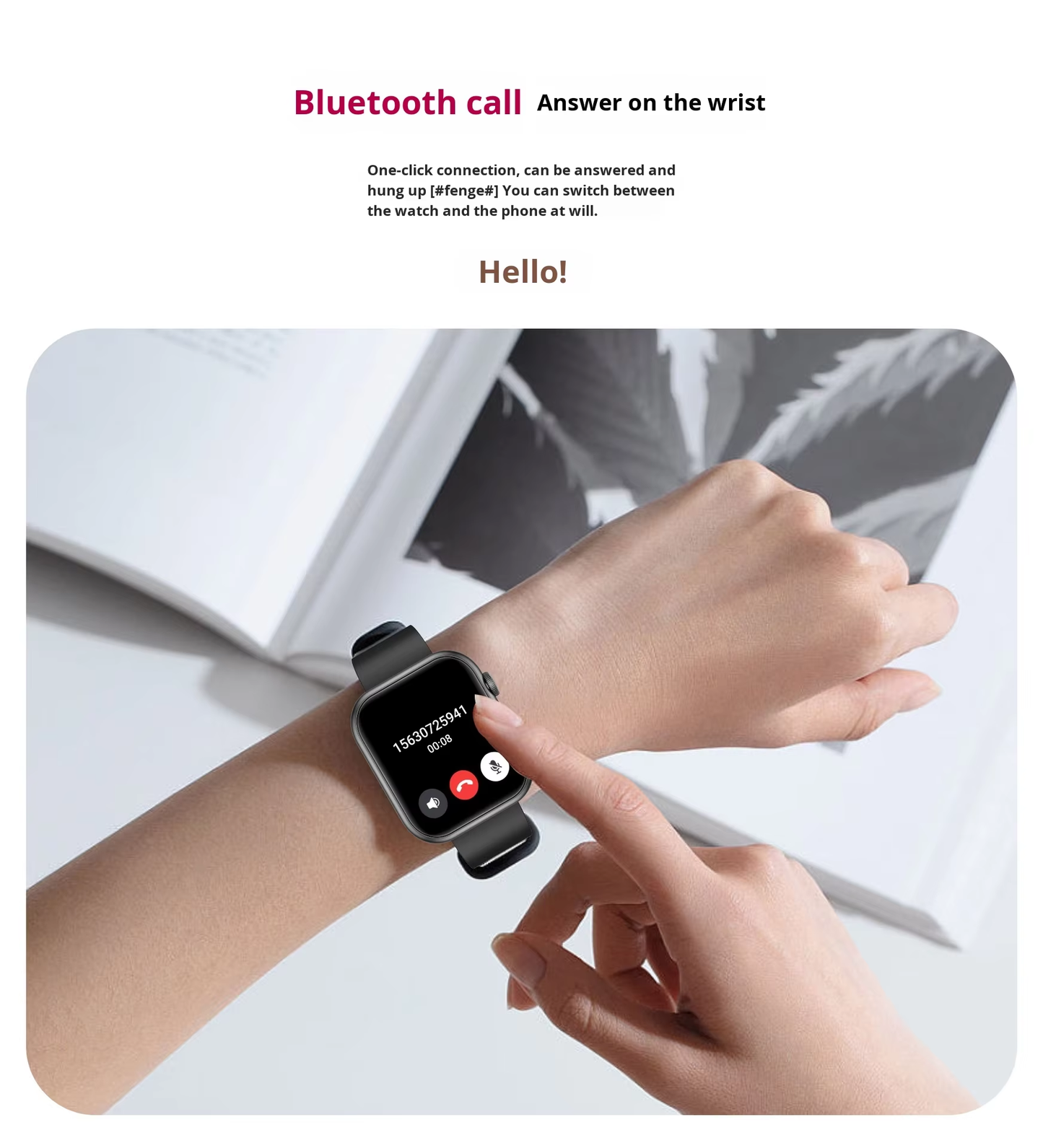 DellNux QW7 Smartwatch – 2.0" HD Display | Fitness & Health Tracker | 7+ Days Battery