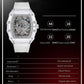 DellNux Cryston DN-5600 – Skeleton Quartz Watch with Luminous Hands & Silicone Strap
