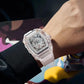 DellNux Cryston DN-5600 – Skeleton Quartz Watch with Luminous Hands & Silicone Strap