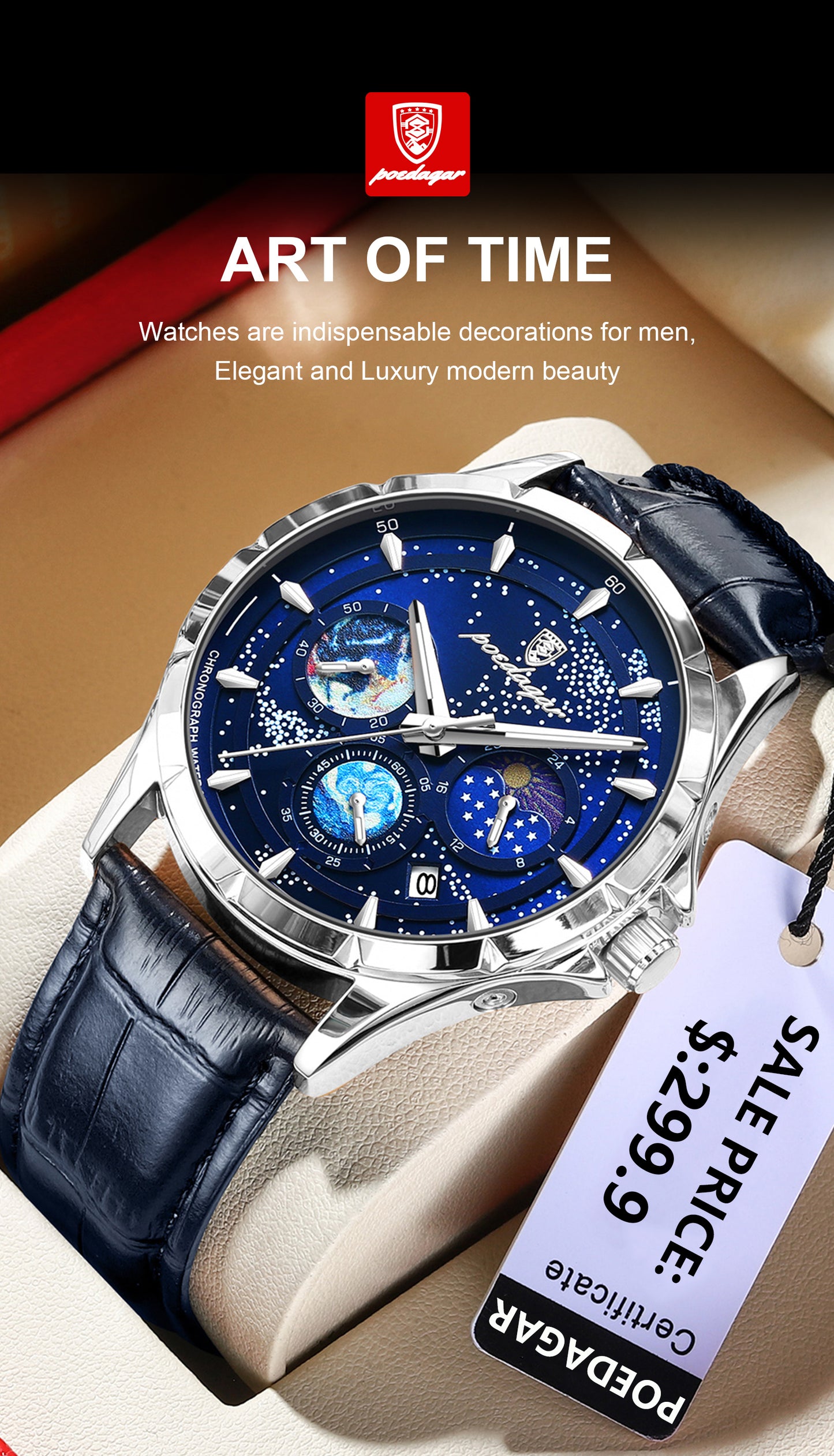 Dellnux Poedagar FH Watch – Elegant Design, Quartz Precision & 30m Water Resistance