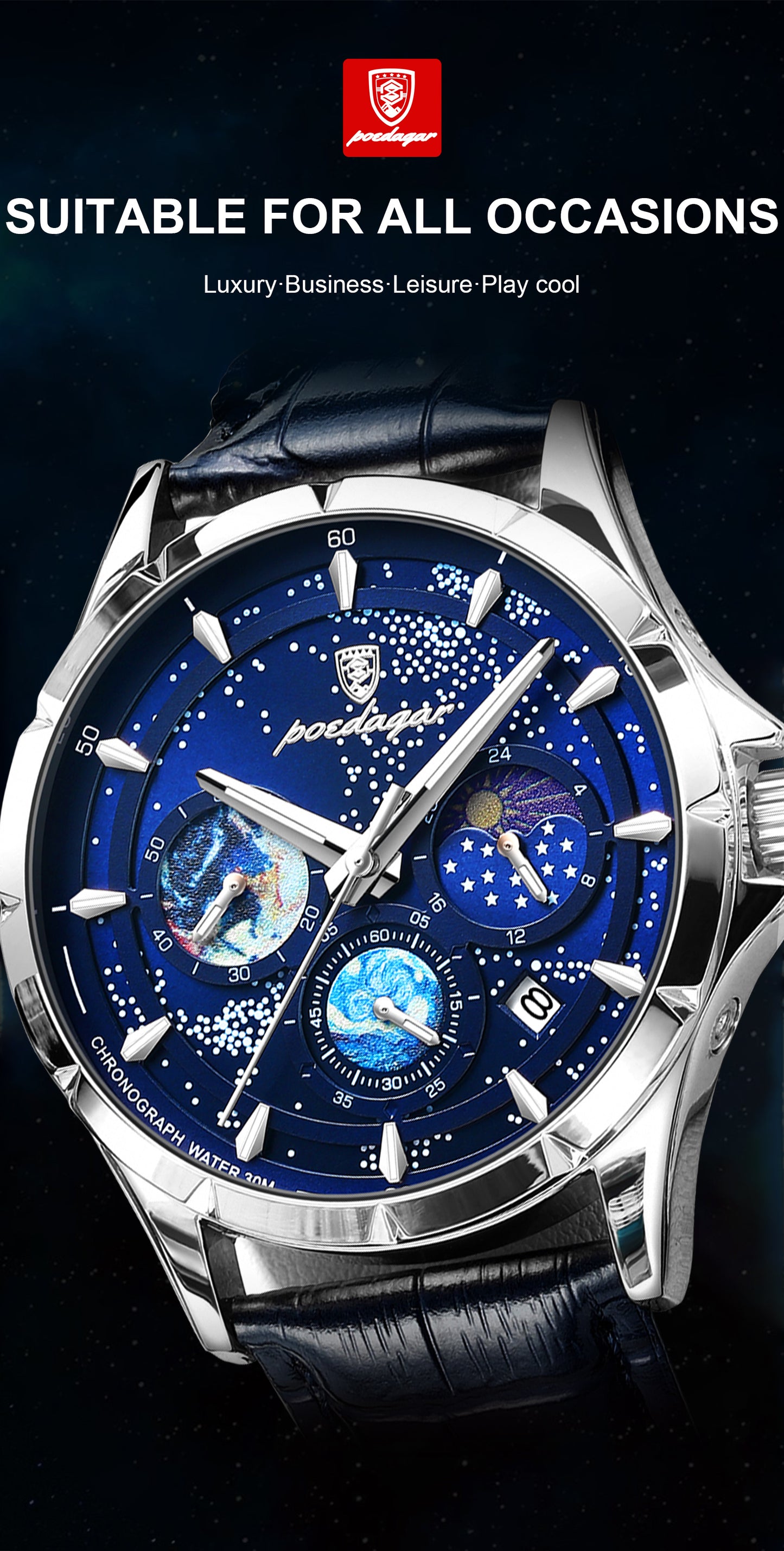 Dellnux Poedagar FH Watch – Elegant Design, Quartz Precision & 30m Water Resistance