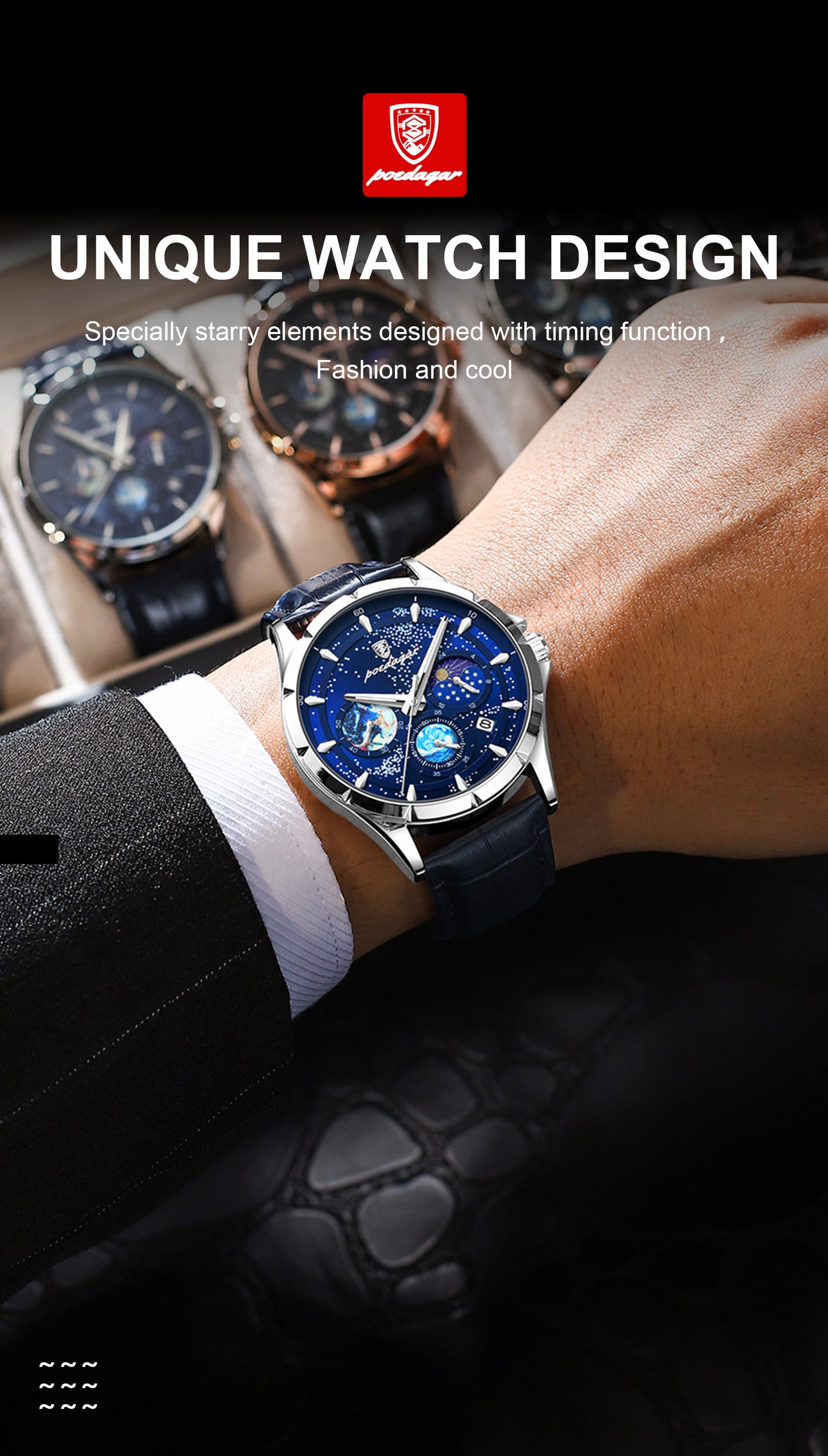 Dellnux Poedagar FH Watch – Elegant Design, Quartz Precision & 30m Water Resistance
