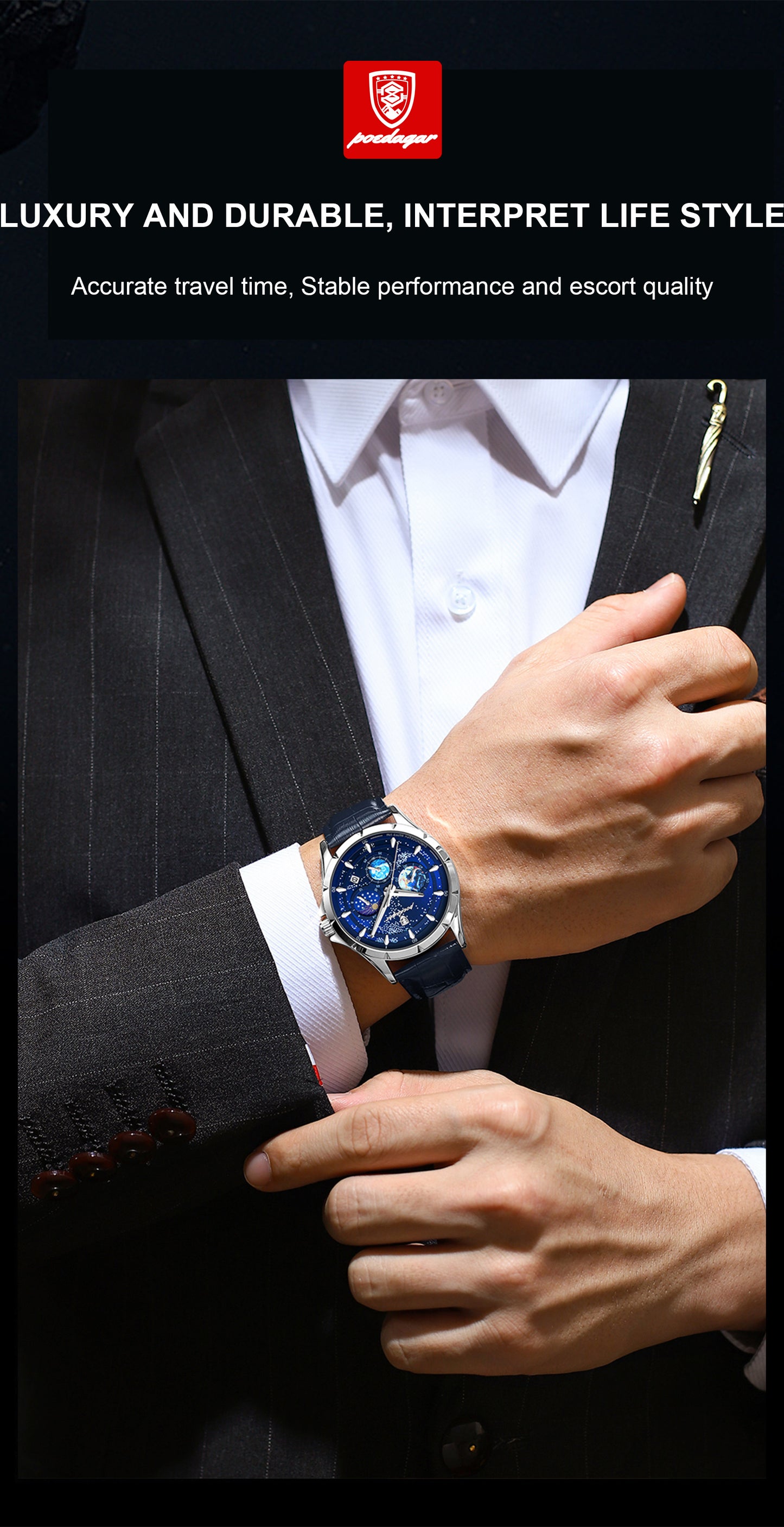 Dellnux Poedagar FH Watch – Elegant Design, Quartz Precision & 30m Water Resistance