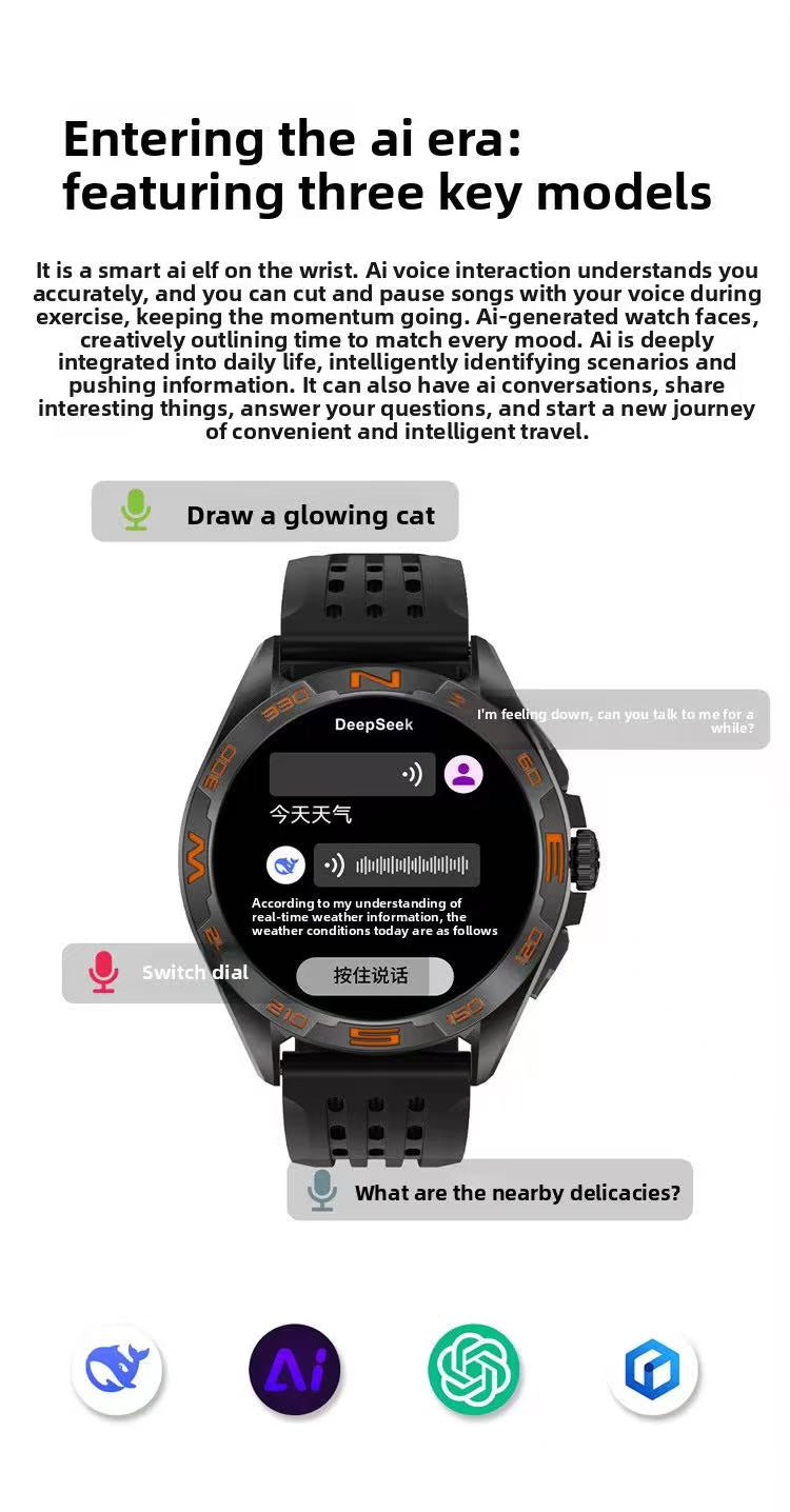 DellNux - DTM1 Pro Smartwatch - AMOLED Display, 4GB Storage, Bluetooth Connectivity & Fitness Tracking